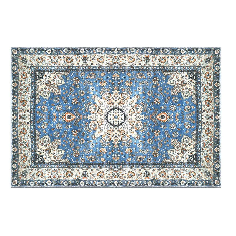 

Distressed Entryway Rug Doormat Bohemian Faux Wool Floor Carpet For Indoor Front Entrance Kitchen Bathroom