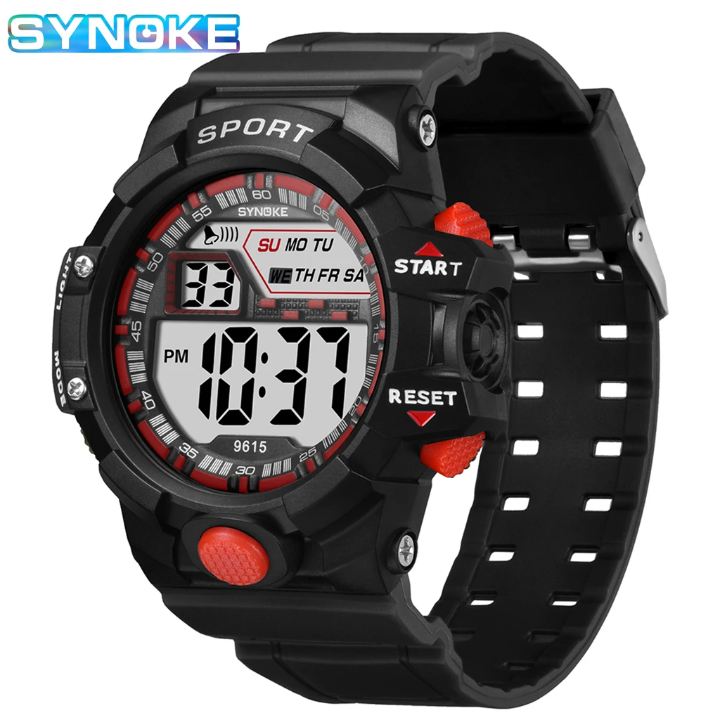 Электронные часы SYNOKE мужские светодиодсветодиодный светящиеся цифровые