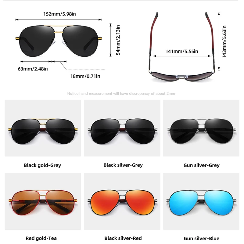 2021 high quality anti glare polarized aluminum sunglasses hot mens brand new sun glasses big size oculos women gafas de sol free global shipping