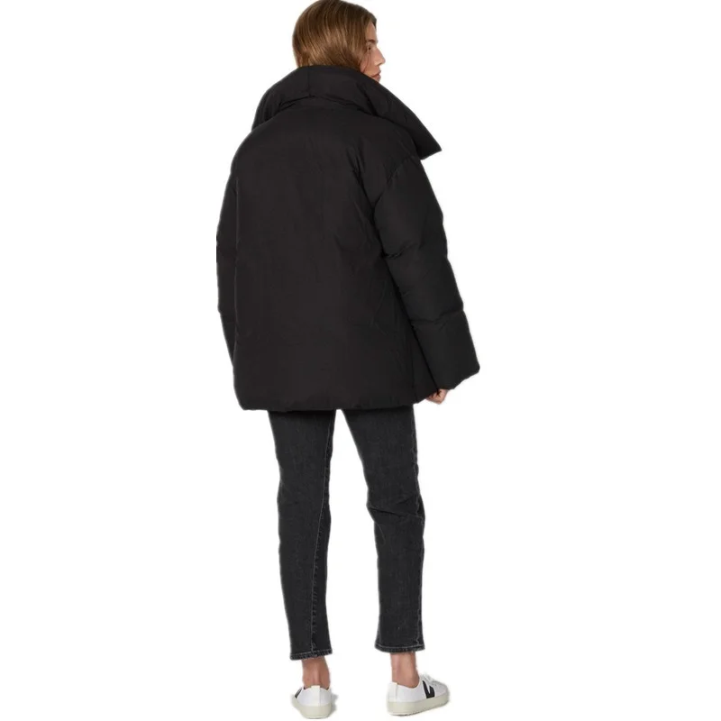 Donsignet Fashion New Solid Long Sleeve Woman Parkas Lamb Wool Coat Thick Woman Parkas
