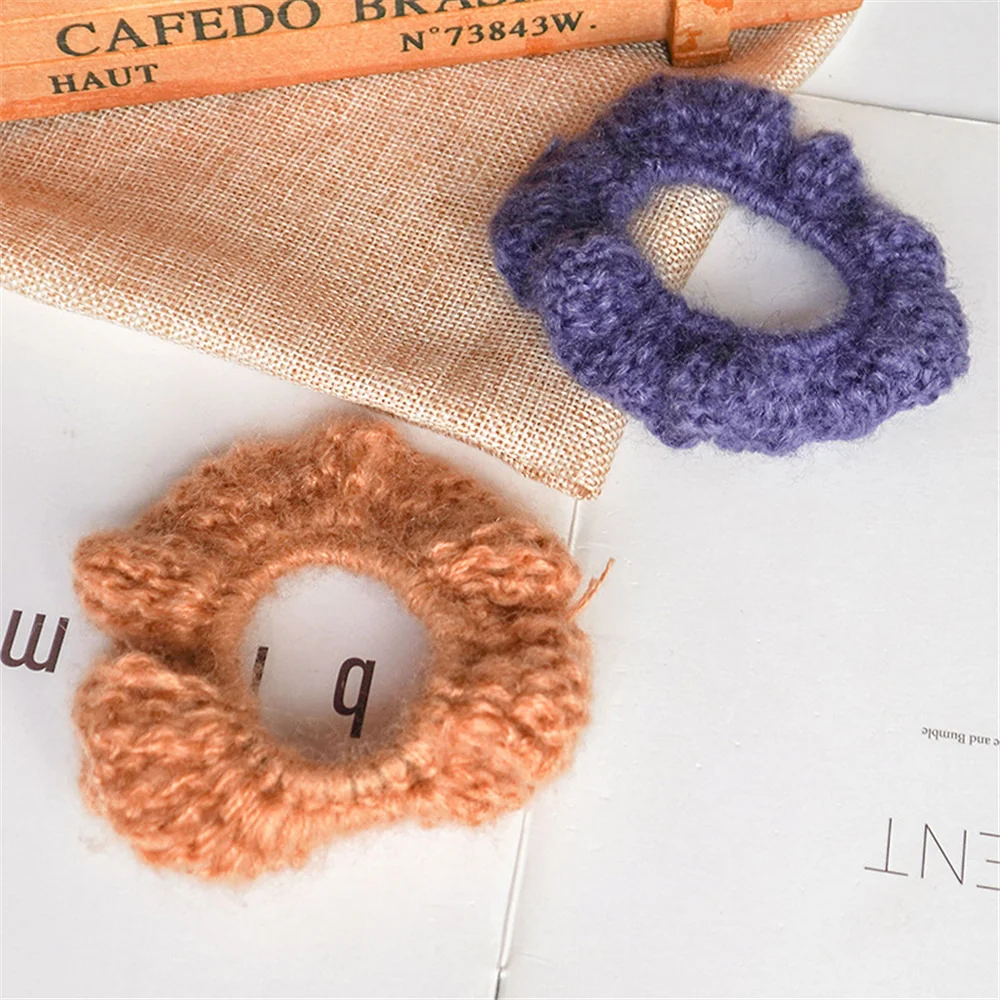 Новое поступление модная шерстяная вязаная эластичная резинка для волос женщин