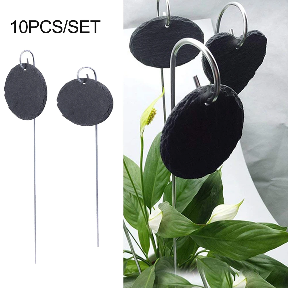 

10pcs/set Garden Marker Plant Label Bonsai Pots Hanging Tags Succulent Stone Classification Nursery Sign Flower Bed
