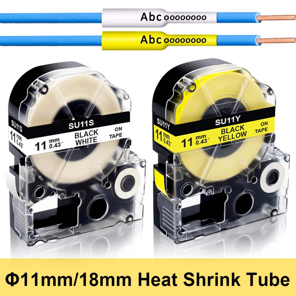 Совместимая деталь термоусадочная трубка Φ 11 мм/18 мм замена для Epson/ King Jim SU11S SU11Y