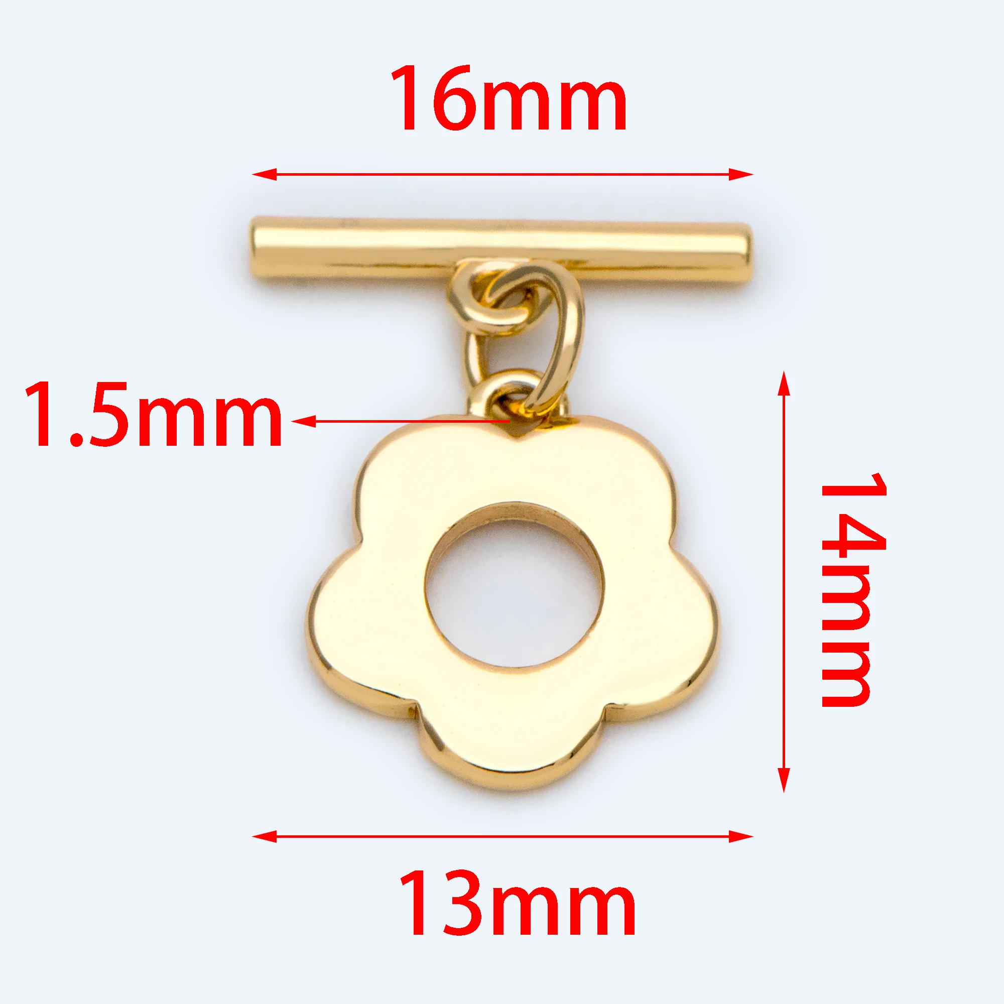 Застежка-переключатель с золотым цветком застежка для ювелирных изделий