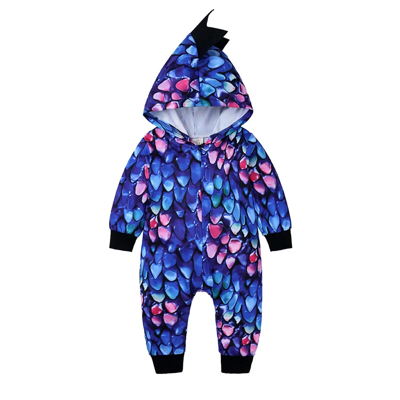 

Fashion Spring Sweet Cartoon Hooded Dinosaur Jumpsuit Romper baby outfit dress Clothes newborn baby costume toddler romper 3-18M