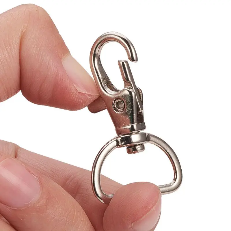 20Pcs 360° Swivel Trigger Snap Hooks Lobster Claw Clasp D Ring Keychain Findings | Украшения и аксессуары