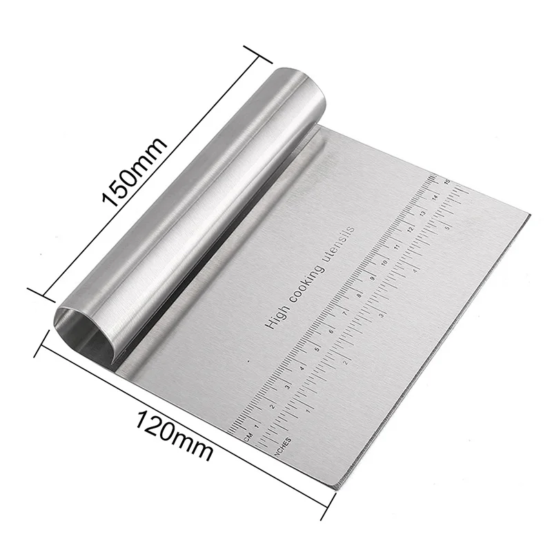 Скребок для теста из нержавеющей стали пиццы многофункциональная лопатка