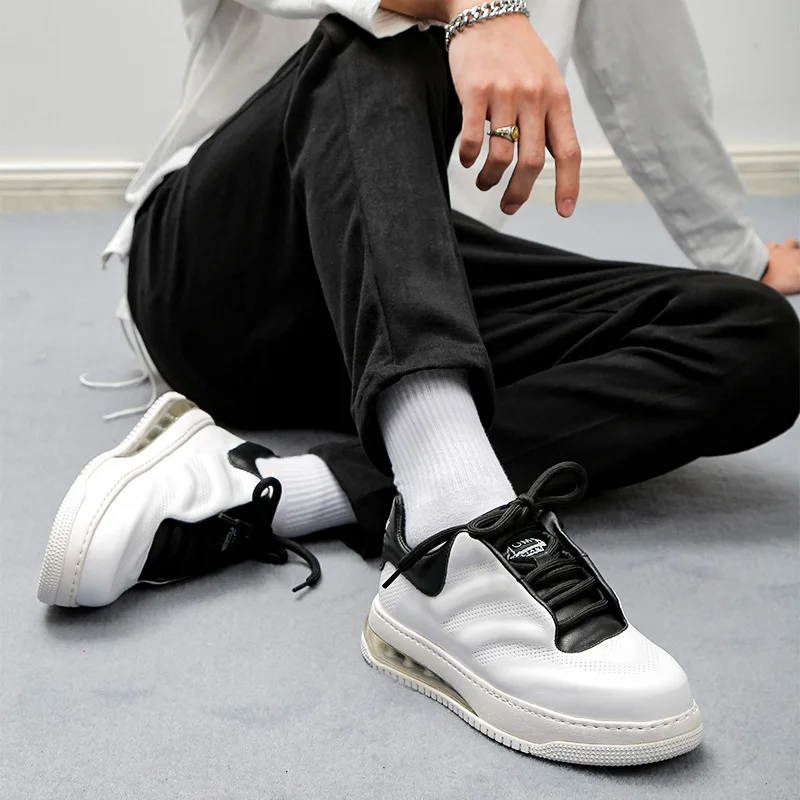 

Мужские спортивные повседневные ботинки из воловьей кожи первого слоя Весна 2022 модные трендовые ботинки Danli Корейская версия