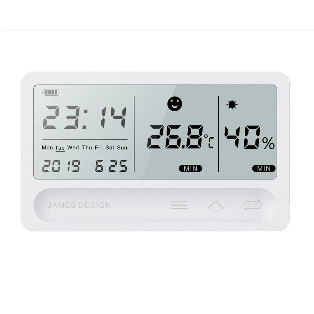 Лидер продаж 2020 товары цифровой дисплей термометр влажность ЖК-будильник