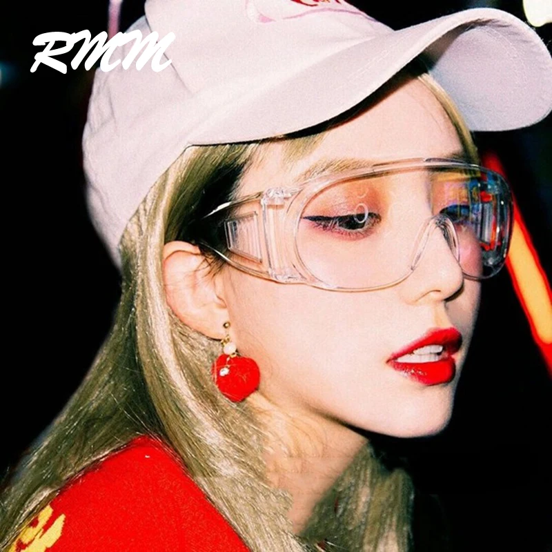 

Стильные прозрачные Непродуваемые очки с большой оправой, нейтральные солнцезащитные очки для мужчин и женщин