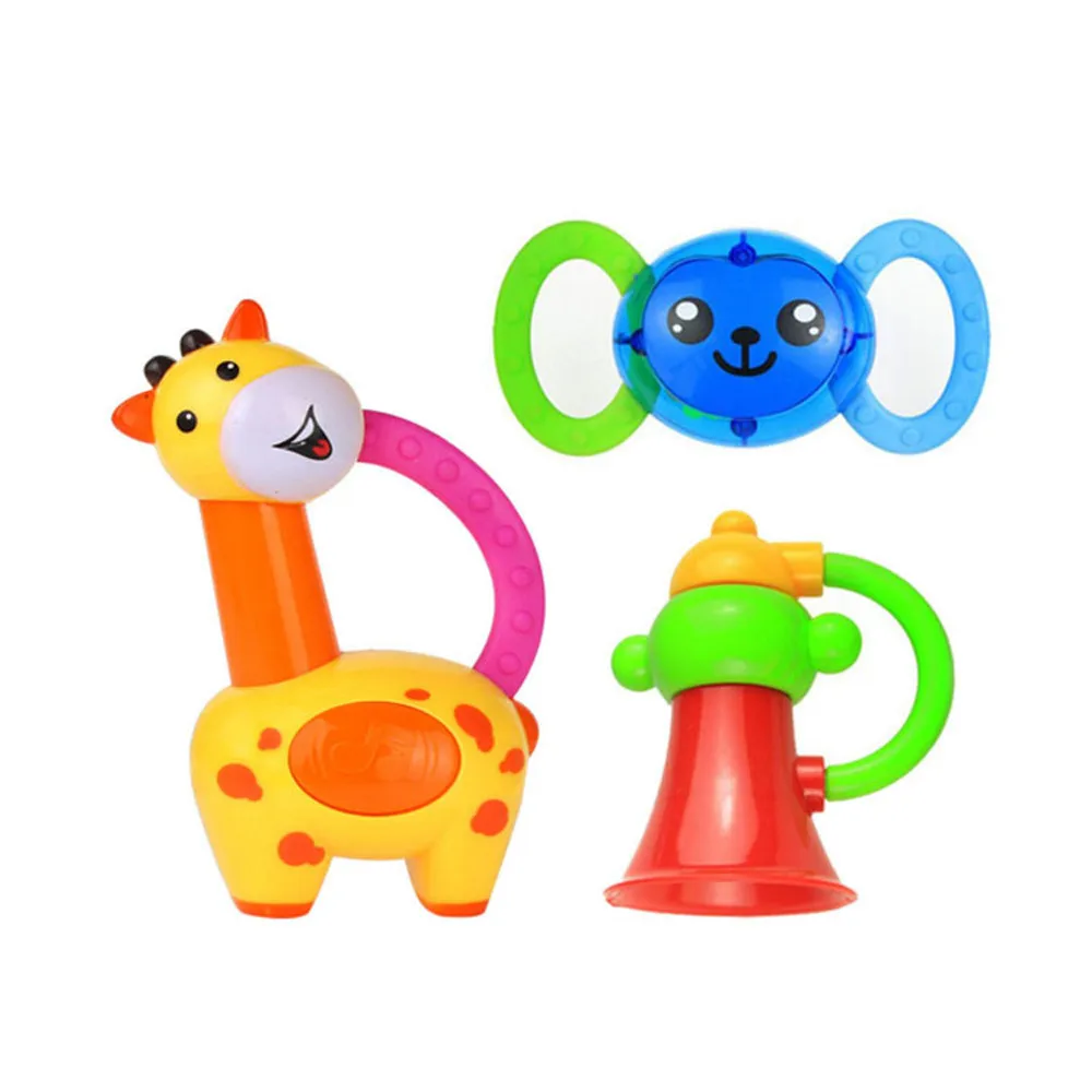 Детские звуковые погремушки ручной Колокольчик Мультяшные игрушки милые