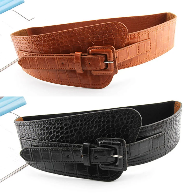 

Новинка модные ремни для женщин из искусственной кожи с квадратной пряжкой горячий корсет для тела женские широкие мягкие ремни