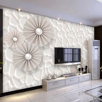 custom mural wallpaper modern minimalist 3d abstract flower line fresco living room tv background wall decor papel de parede 3 d