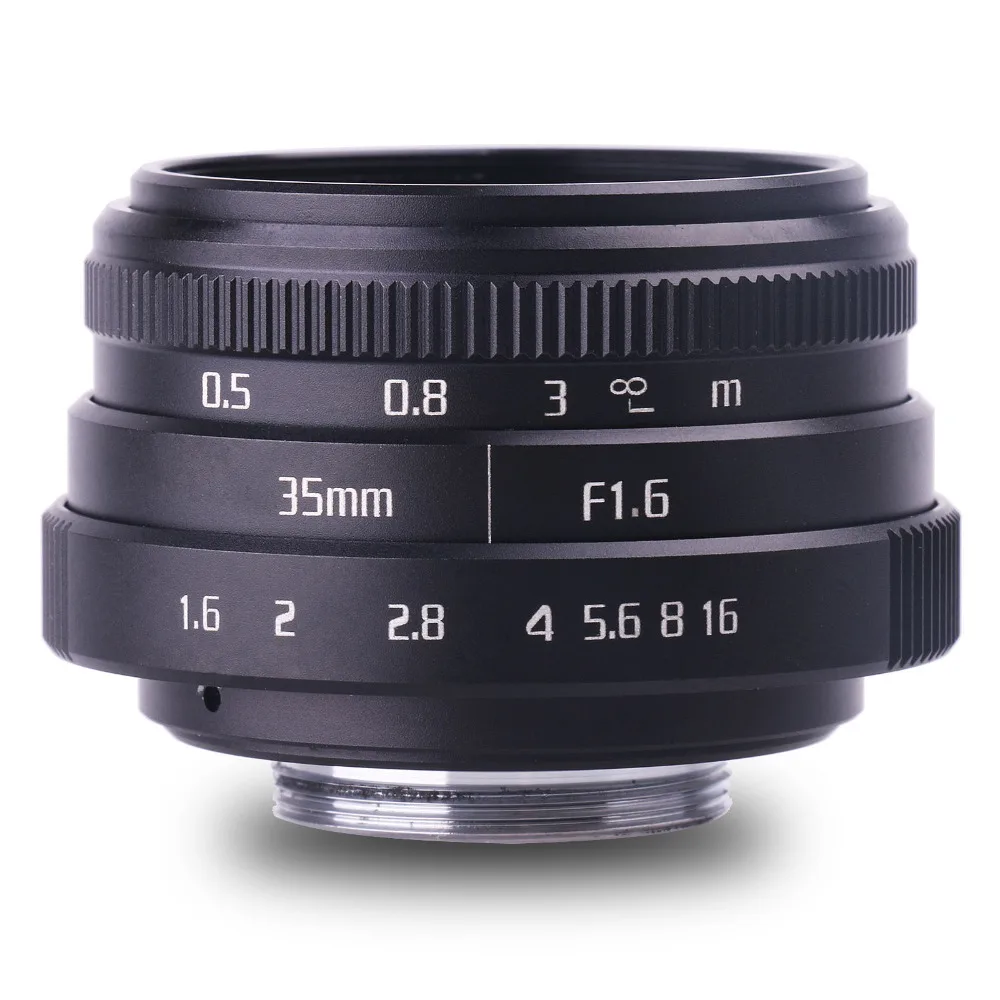

RISESPRAY 35mm f1.6 Manual Focus MF Prime Lens for EOSM N1 Fuji NEX Micro 4/3 Metal Design, Portrait, Landscape