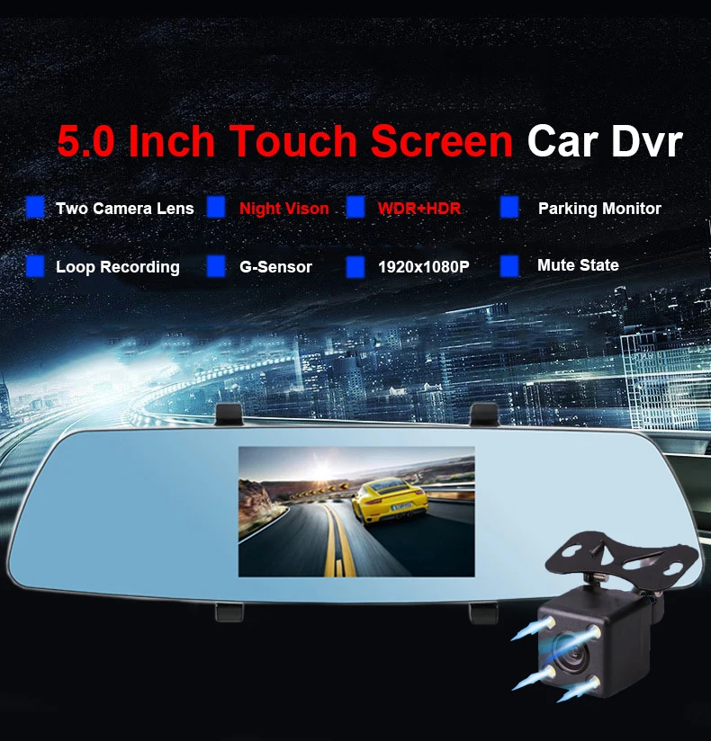 YI Smart Dash камера международная версия ночного видения HD 1080P 2," 140 градусов безопасное напоминание приборная панель H18