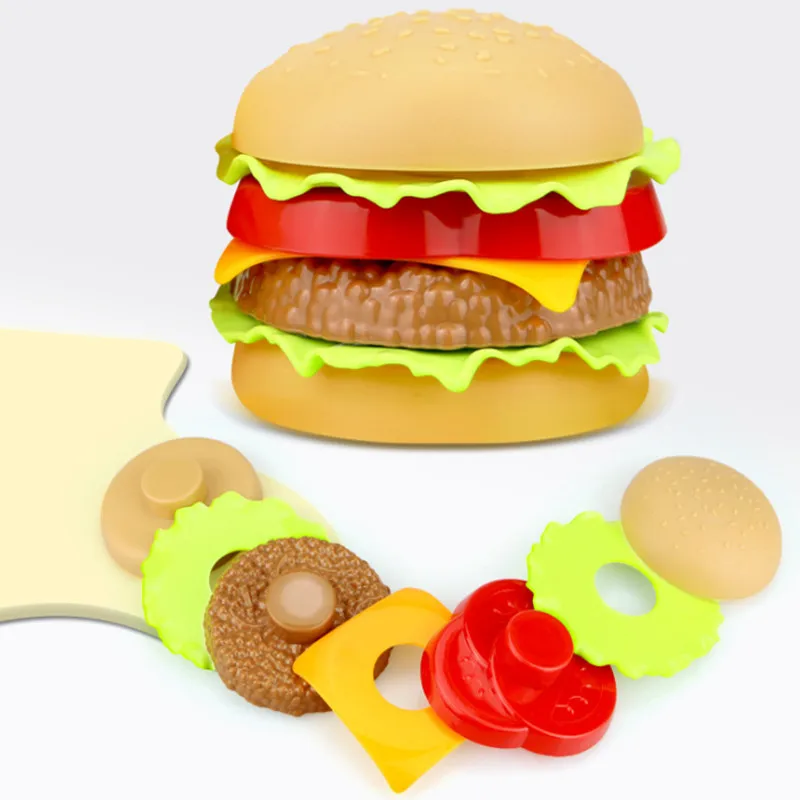 Дети Моделирование еда гамбургер Hotdog кухня игрушка набор ролевые игры миниатюрные закуски бургер Развивающие игрушки для девочек Малыш