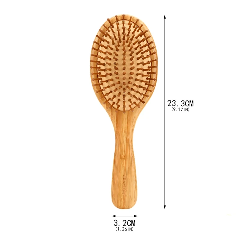 

1Pc Bamboo Hair Brush Airbag Massage Scalp Comb Nature Wood Brushes Anti-static Hair Brush Comb Hair Care Comb Brush
