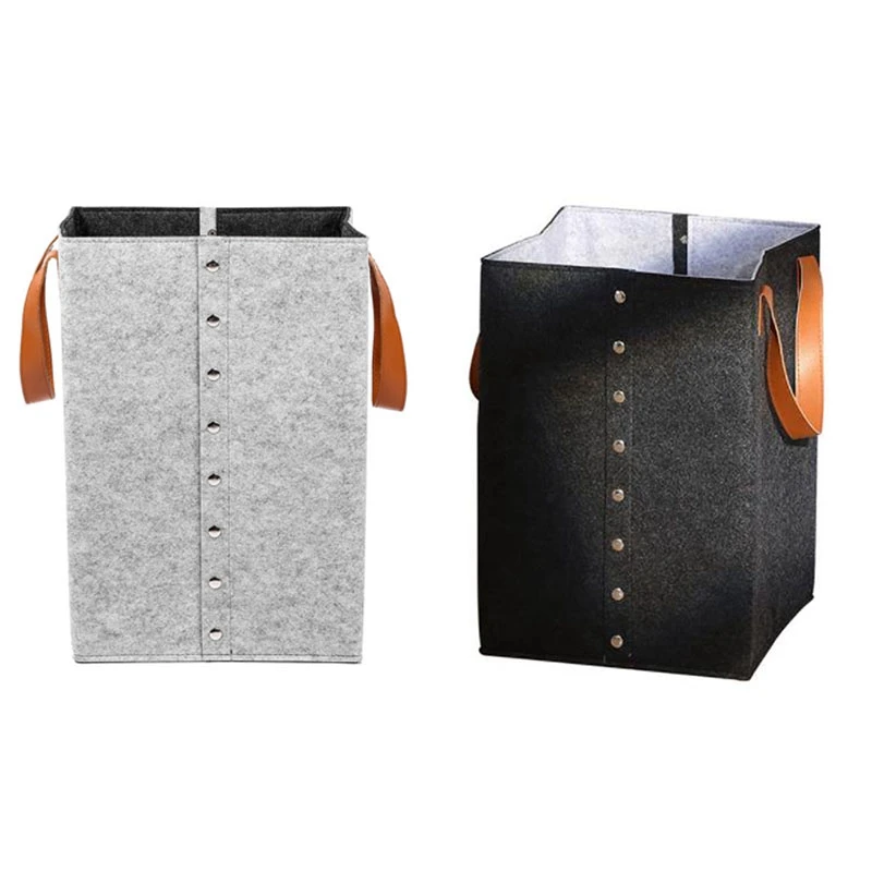 

Корзина для белья, корзина для белья, корзина для белья с 2 длинными ручками из ПУ для хранения грязной одежды в спальне