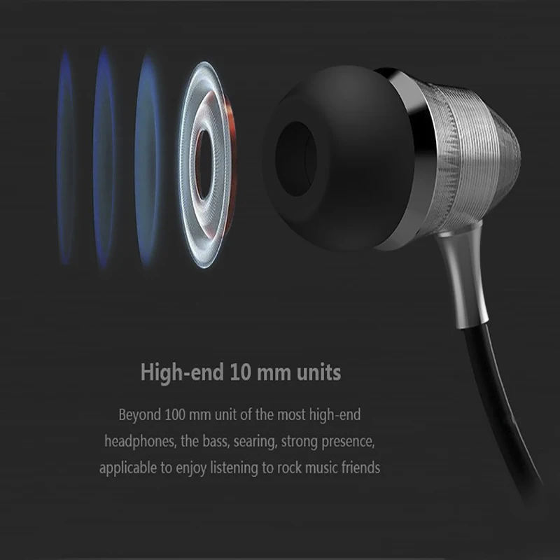 Металлические наушники вкладыши FG001 с дополнительным басом микрофоном для xiaomi