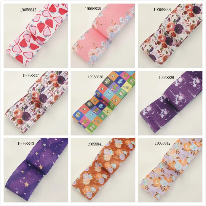 Новинка 5 ярдов корсажная/атласная лента Милая Термотрансферная печатная 25 мм/38