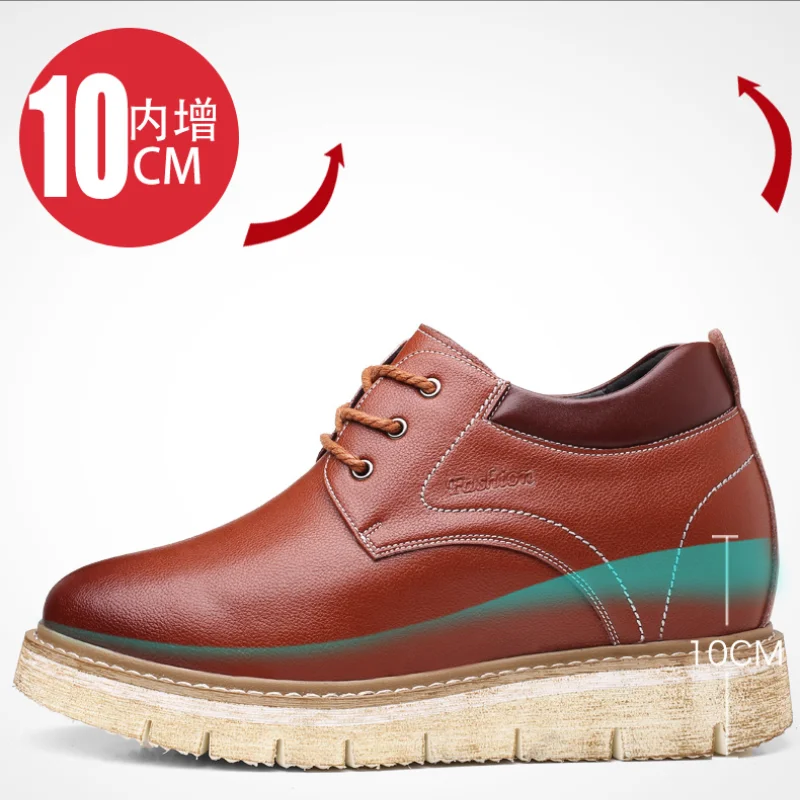 

Elevator Shoes Extra-high Men's Inner Height-increasing Shoes 10cm Business Casual Leather Shoes Thick-soled Casual Shoes New