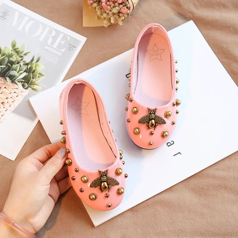 Осень 2020 детская обувь для девочек из искусственной кожи модная маленькая пчела