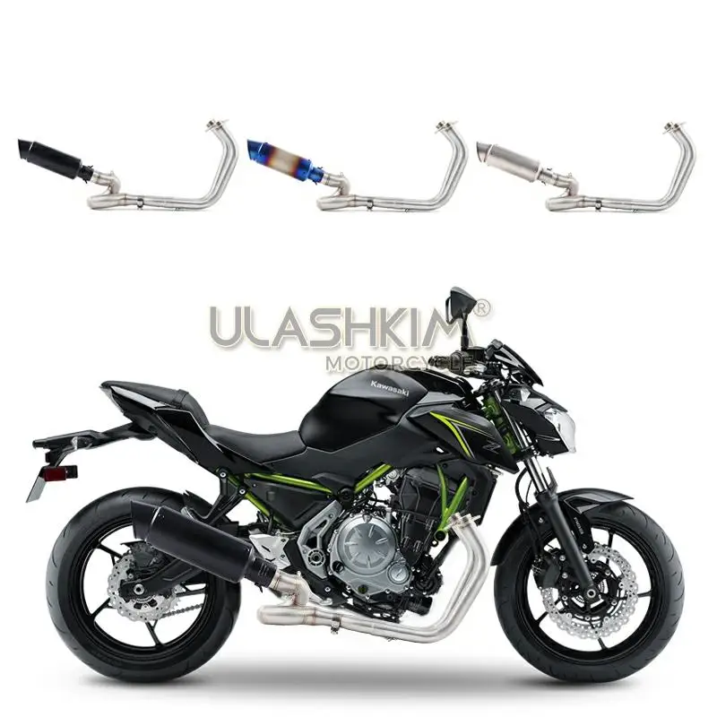 Мотоцикл глушитель средней трубы полная система для kawasaki ER6N ER6F NINJA650R ninja650 Z650 2017 2018