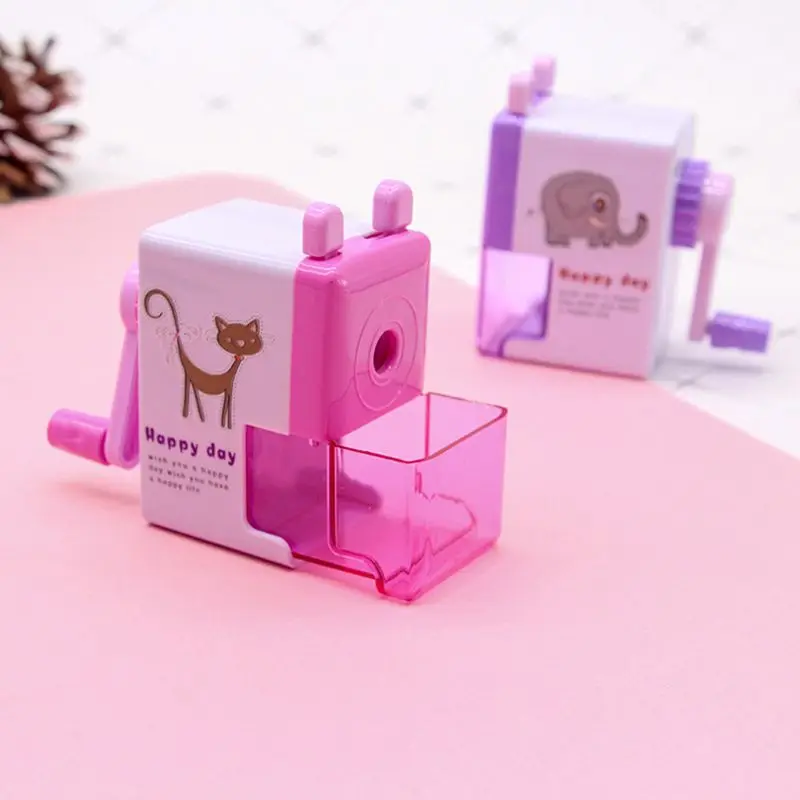 Механическая точилка для карандашей с героями мультфильмов ABS материал школьные