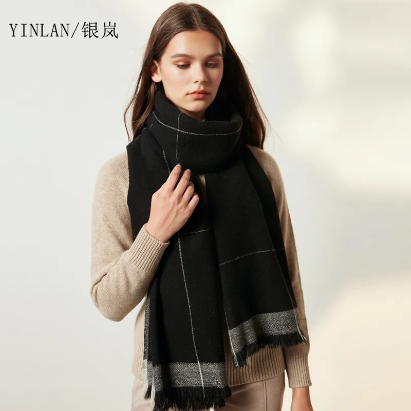 Осень и зима 2019 длинный корейский шерстяной женский шарф Студенческая теплая