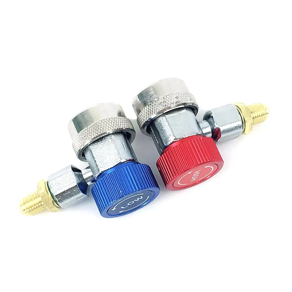 R134A High Low Quick Coupler Connector Adapters Type AC Manifold Gauge Auto Set for A/C Brass Adapter | Автомобили и мотоциклы