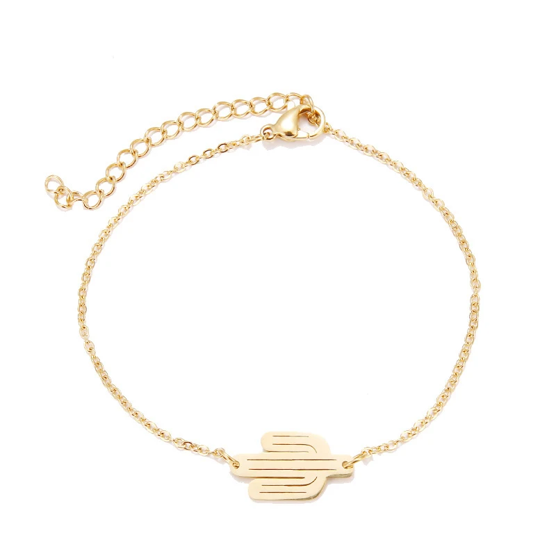 DGIDDK ювелирный женский браслет из нержавеющей стали кактус очаровательные