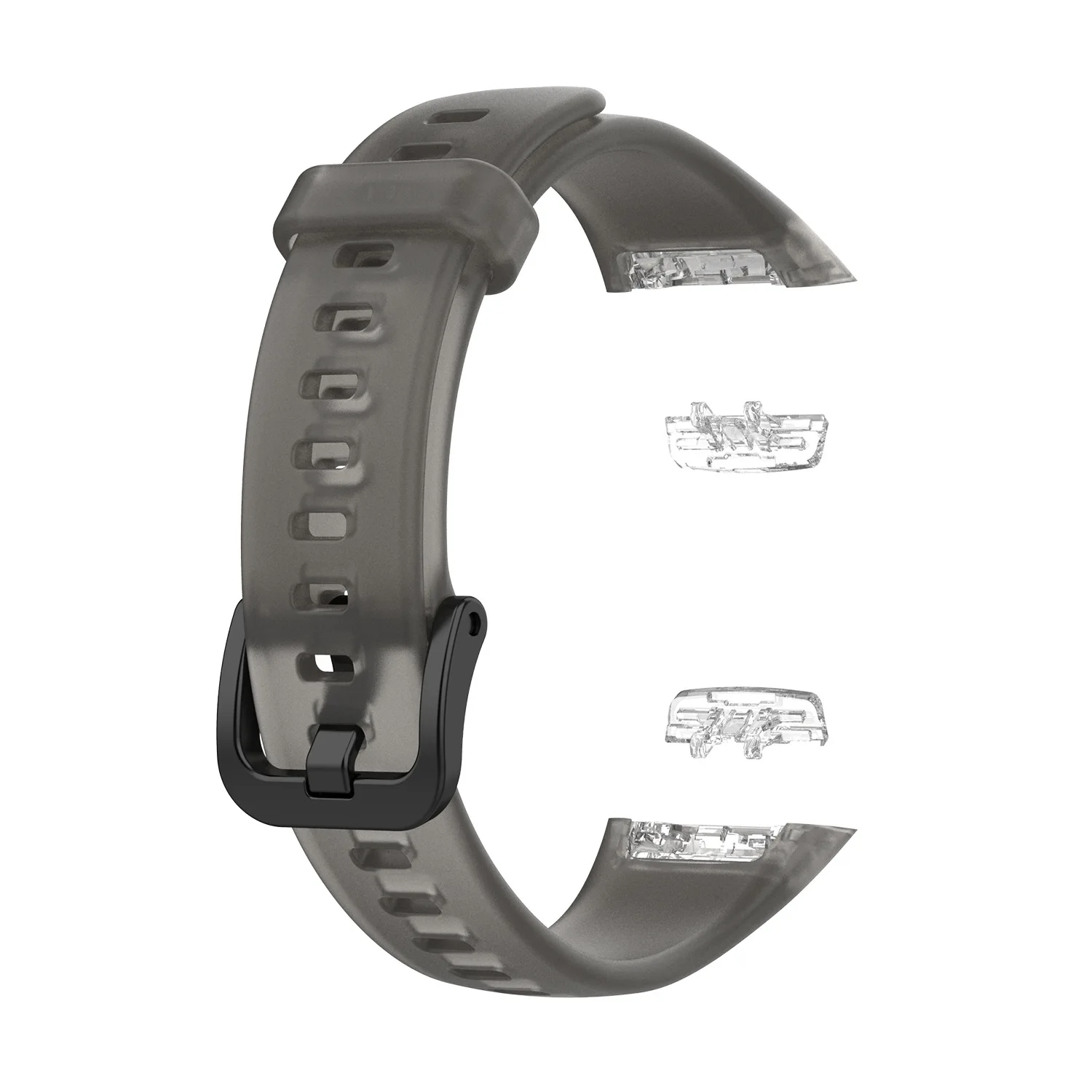 Прозрачный мягкий силиконовый ремешок на запястье для Huawei Band 6 honor Watch + 2 шт. 3D