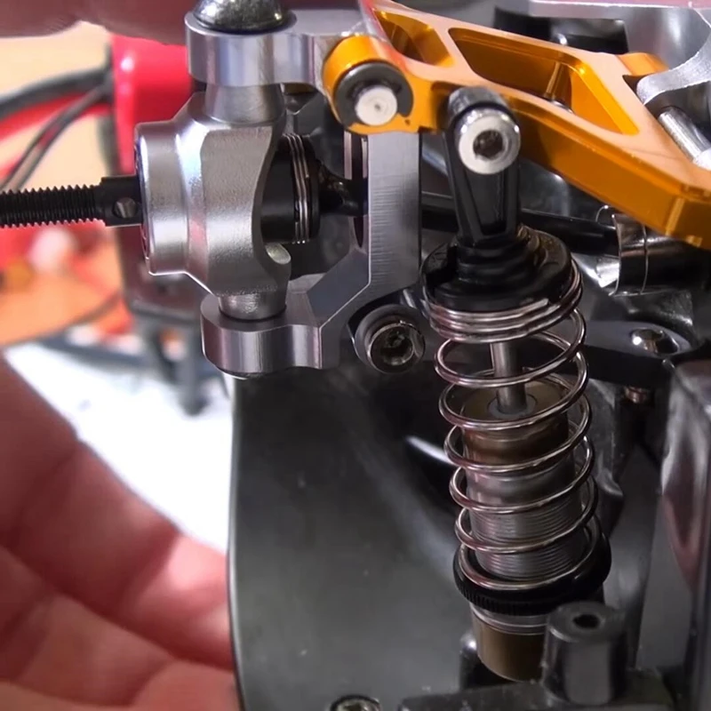 Juego de brazo de suspensi&oacute;n portabuje de direcci&oacute;n delantera de Metal, copa C, para 1/10 coche trepador de control remoto Tamiya CC01, CC-01 piezas de mejora-4