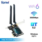 Адаптер Wi-Fi WiFi6 AX200 PCIE, 2974 Мбитс, bluetooth 2,4, ГГц5 ГГц, 802.11AX, беспроводной адаптер для ПК, настольного компьютера, Windows 10