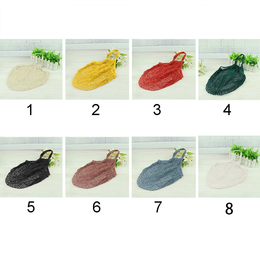 Сумка карманная портативная длинная сетчатая Хлопковая тоут многоразовая