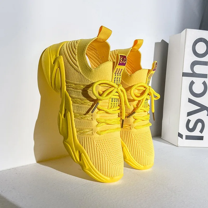 Кроссовки женские сетчатые дышащие на шнуровке модная повседневная обувь в