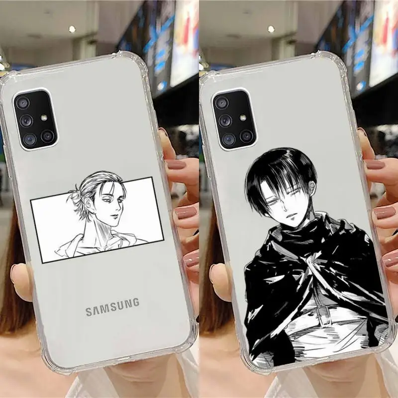 

Anime attack on Titan Phone Case Transparent For Samsung Note A 7 8 9 10 20 50 51 71 90 20 11 81 e LITE Ultra PRO