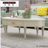 karois dy8303 1american solid wood coffee table simple country style simple high end round tea table living room coffee table