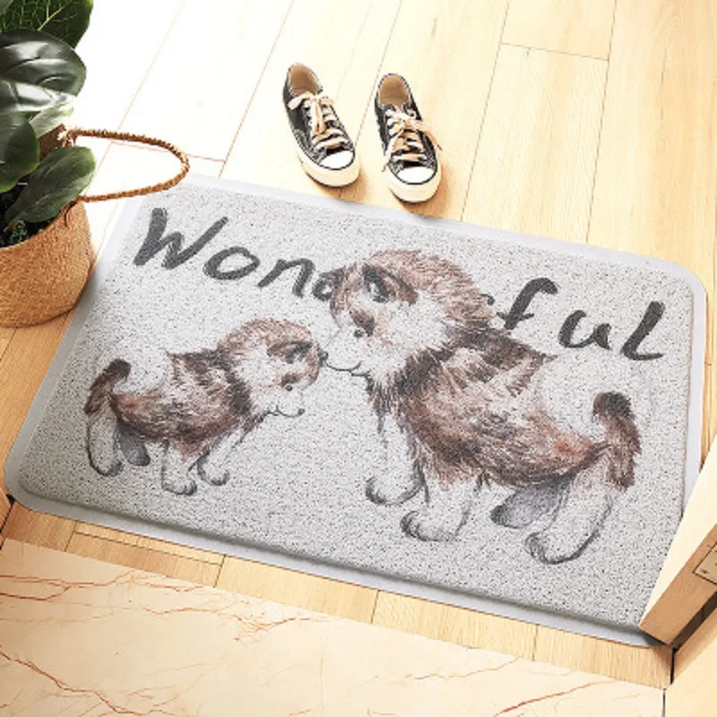 Домашний коврик для удаления пыли ПВХ Защита окружающей среды ванной комнаты