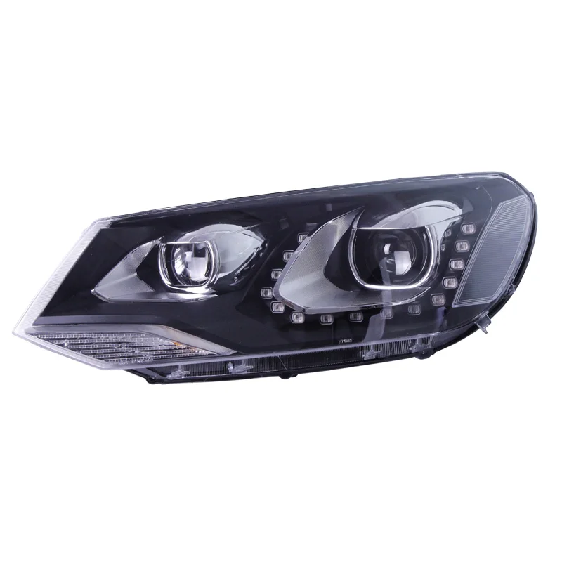 Для VW Touareg светодиодная фара 2011 2012 2013 2014 2015 DRL спрятанная опция фары Angel Eye Bi Xenon Beam