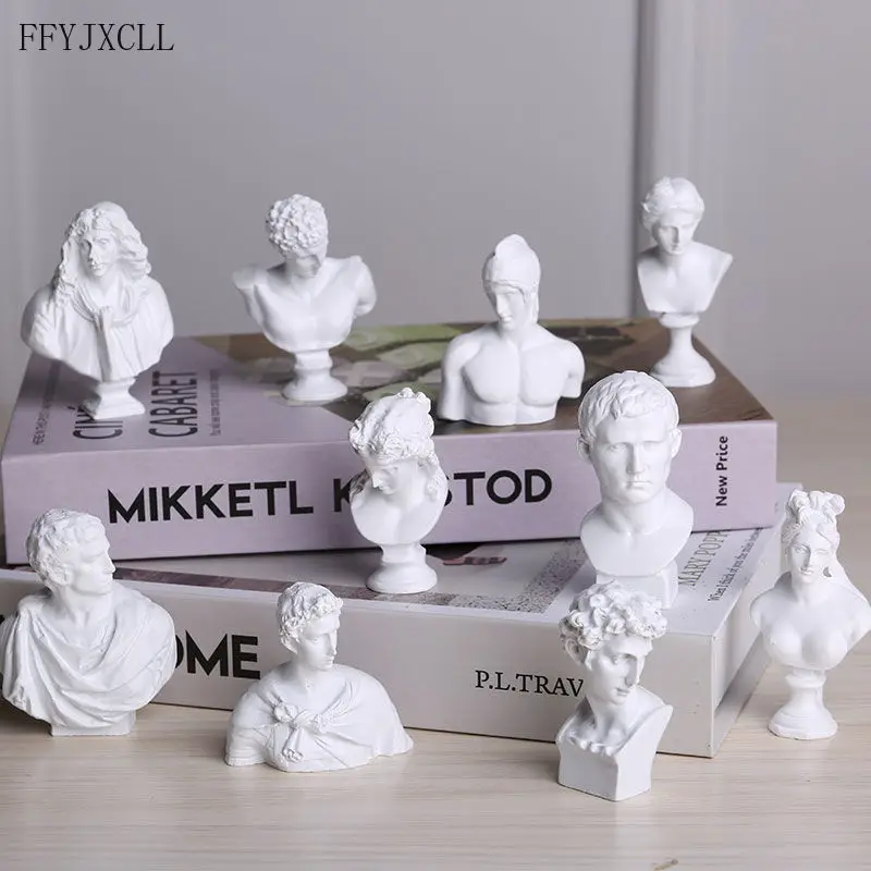 David Head Portraits Greek Mythology Figurine Mini Plaster Bust Statue Gypsum Drawing Practice Crafts Famous Sculpture | Дом и сад