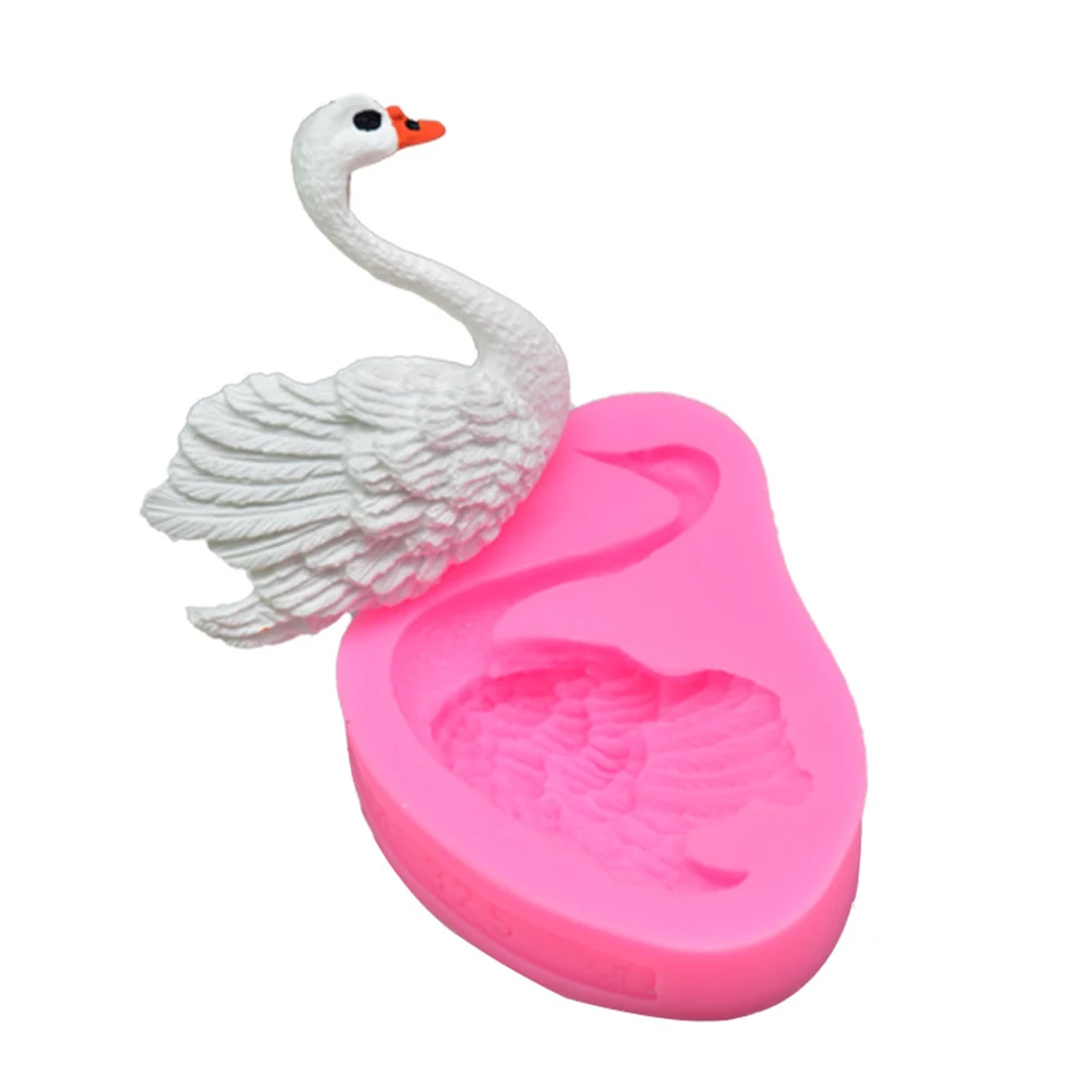 Swan Form Silicone Fondant Soap 3D Cake Mold Cupcake Jelly Candy Chocolate Decoration Baking Tool | Дом и сад