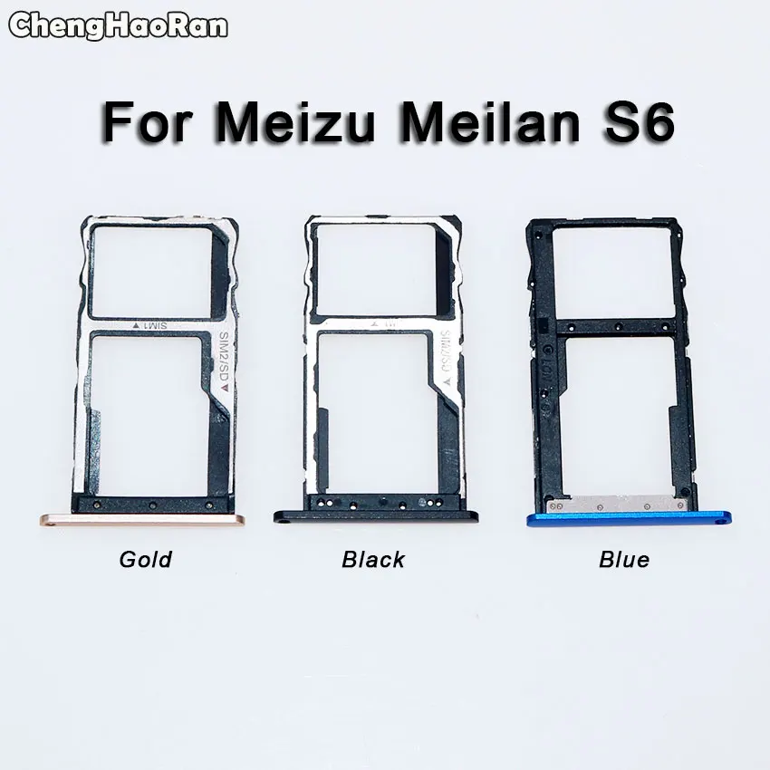 ChengHaoRan для Meizu M6T M811Q M710H Meilan 6T A5 S6 X держатель лотка SIM-карты слот Micro SD адаптер замены