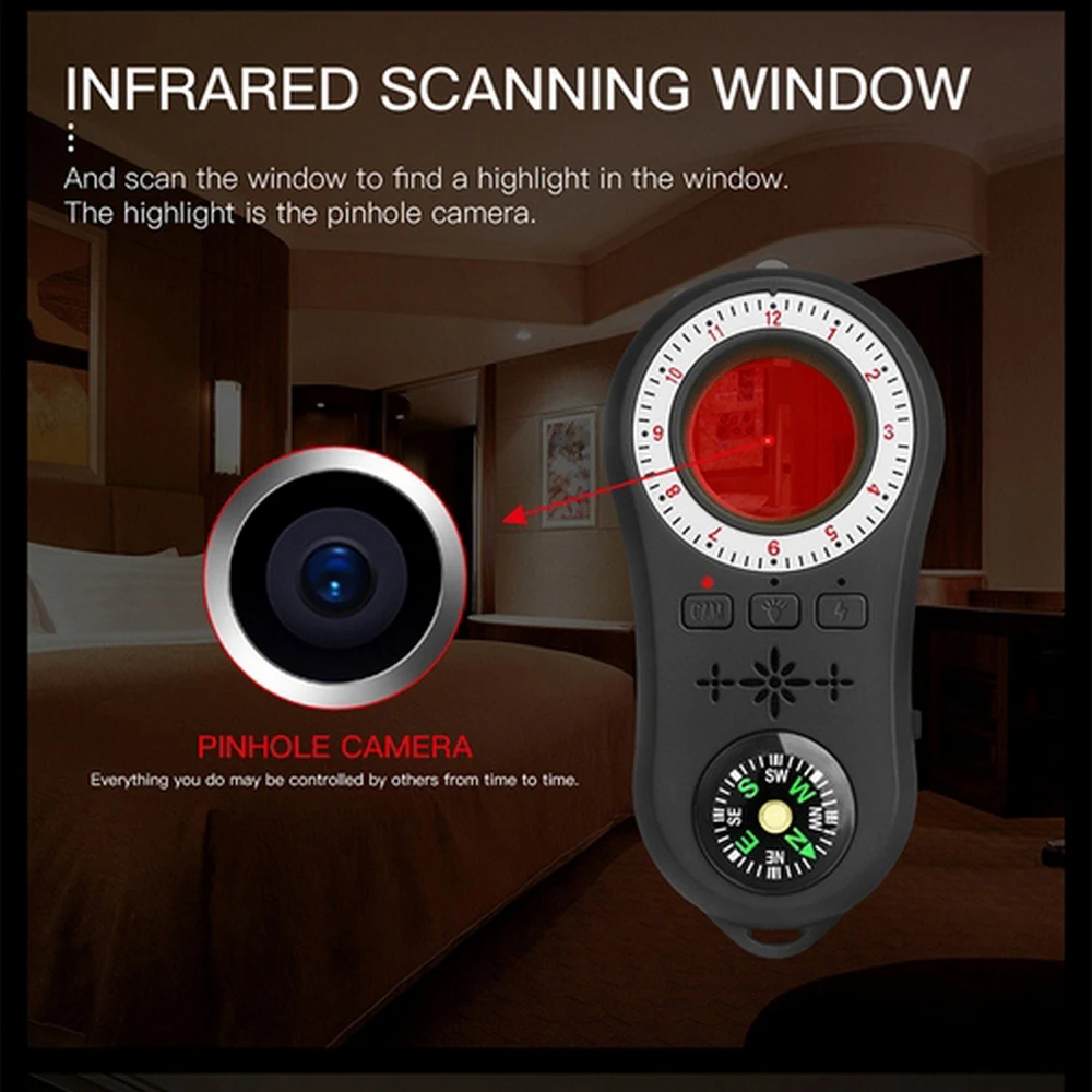 

Hidden Camera Finder Vibration Alarm Mini Travel Shock Sensor Anti - Spy Detector Wireless Camera Lens Hidden Devices