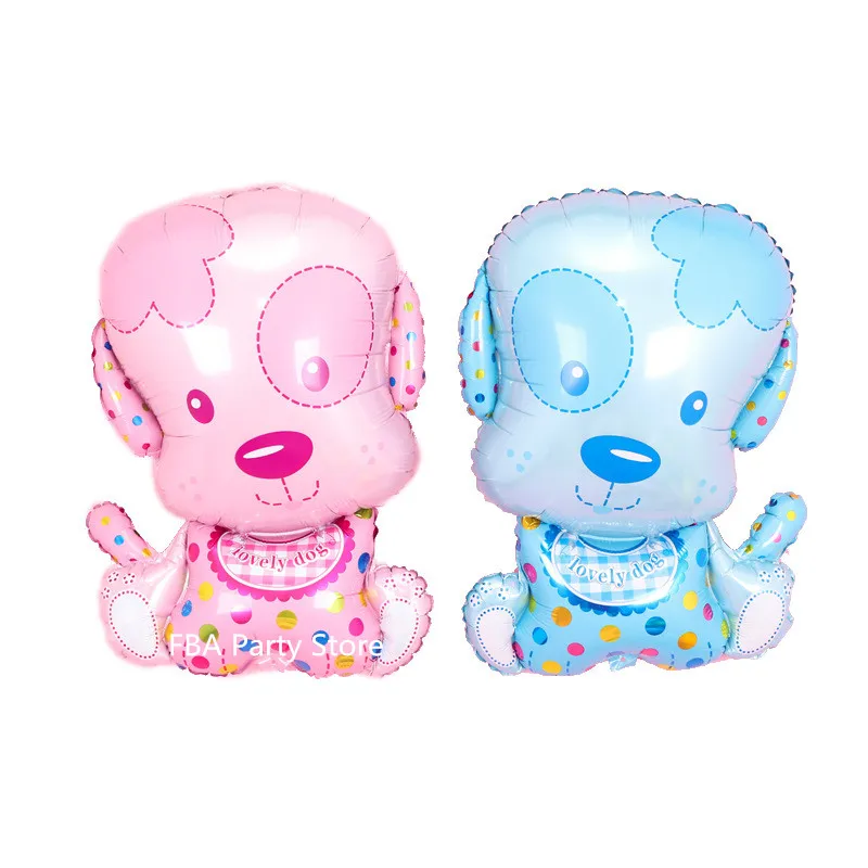 Воздушные шары из фольги для щенков розовые синие детские игрушки с днем