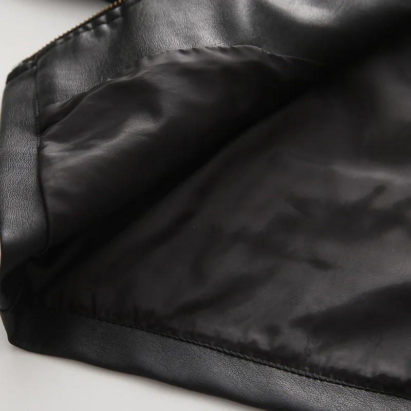 Куртка детская из искусственной кожи черная на весну/осень верхняя одежда ws1008 2019