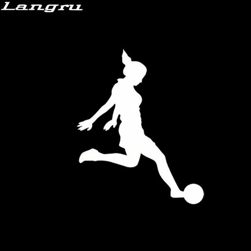 Langru 12 3*15 см милые девушки игры Футбол наклейки для автомобиля охватывающим
