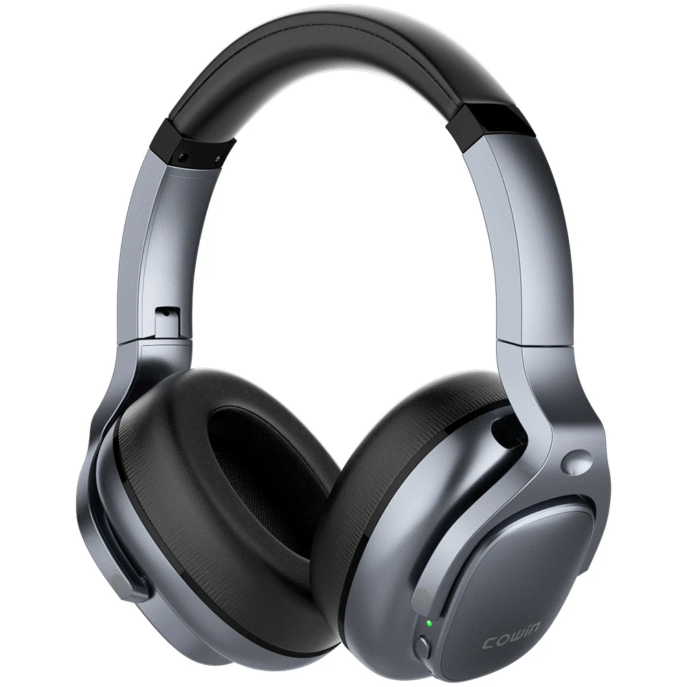 Silver COWIN E9, активные наушники с шумоподавлением, bluetooth-наушники, беспроводная гарнитура с микрофоном, Aptx HD sound - Цвет: Silver