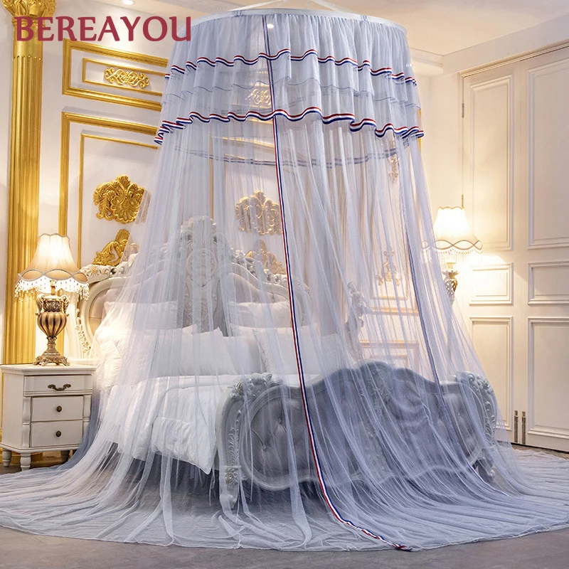 Европейская кровать с москитной сеткой балдахин для девочек декор комнаты