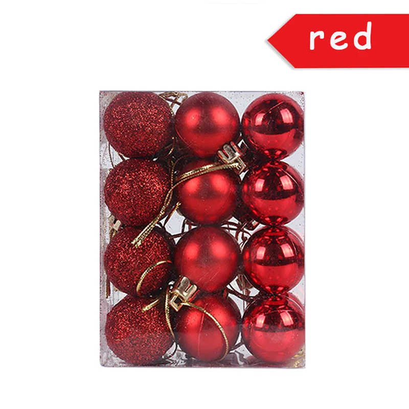 24pcs tree balls-C Cyuan, Рождественский бант, красное золото, серебро, украшение на елку, бант, Рождественское украшение, безделушки для нового года, Navidad, Декор - Цвет: 24pcs tree balls-C